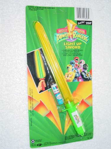 0070314003264 - MIGHT MORPHIN POWER RANGERS LIGHT UP TOY SWORD GREEN NO. 326