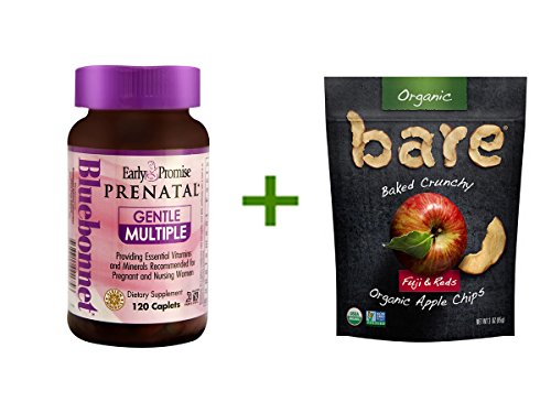 0703168702754 - BLUEBONNET NUTRITION EARLY PROMISE PRENATAL® GENTLE MULTIPLE WITH IRON -- 120 CAPLETS, BARE ORGANIC BAKED CRUNCHY APPLE CHIPS GLUTEN FREE FUJI & REDS -- 3 OZ