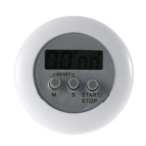 0703194516943 - WAYER KITCHEN TIMER DIGITAL COOKING COUNTDOWN CLOCK ALARM TIME MANAGEMENT WHITE WITH LCD DISPLAY