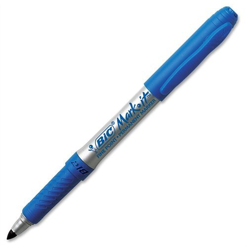 0070330315327 - BIC® MARK-ITTM FINE POINT PERMANENT MARKER MARKER,GRIP,PERM,FN,BE (PACK OF10)