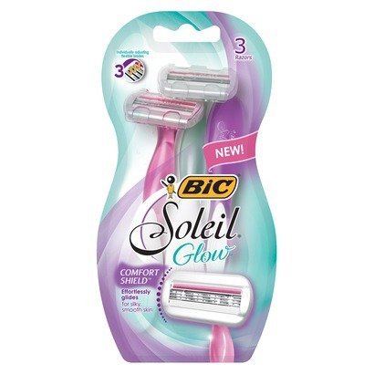 0070330730380 - BIC SOLEIL GLOW - EFFORTLESSLY GLIDES FOR SILKY, SMOOTH SKIN - 3 TRIPLE-BLADED RAZORS PER PACKAGE - PACK OF 2