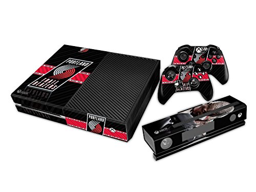 0703327847135 - POR BLAZERS STICKER DECAL SKIN SET FOR MICROSOFT XBOX ONE CONSOLE+CONTROLLERS