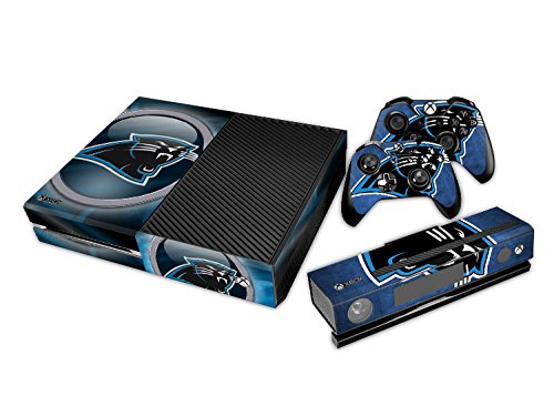 0703327847708 - CAROLINA PANTHERS STICKER SKIN SET FOR MICROSOFT XBOX ONE CONSOLE+CONTROLLERS