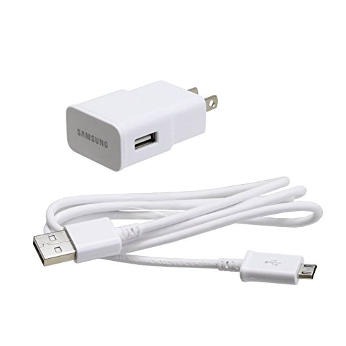 0703430282144 - ORIGINAL OEM SAMSUNG MICRO USB SYNC DATA CABLE WITH 2.0 AMP TRAVEL WALL/HOME CHARGER ADAPTER FOR SAMSUNG GALAXY S2, S3, S2 4G, NOTE 1, NOTE 2 SMARTPHONES AND MUCH MORE
