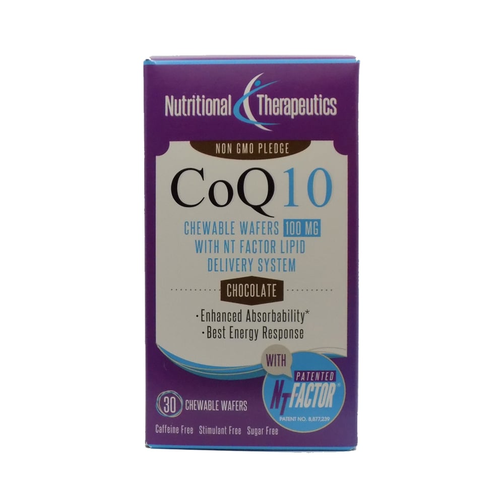 0070343524730 - NUTRITIONAL THERAPEUTICS NT FACTOR WITH COQ10 100MG, 30 CHEWABLE WAFERS CHOCOLATE