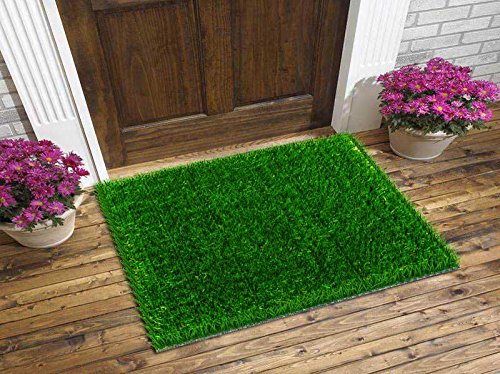 0703510556219 - SYNTHETIC GRASS DOOR MAT (24X18 INCHES) - WELCOME MAT FOR OUTDOORS AND INDOORS