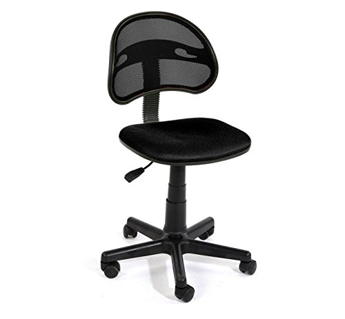 0703546030646 - CLKJ OFFICE COMPUTER CHAIR WITHOUT ARMS WITH FABRIC PADS,BLACK