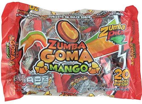 0703885015229 - ZUMBA GOMA MANGO & TAMARIND MEXICAN CANDY GUMMIES 20 PCS