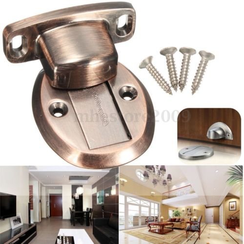 0704006334878 - COPPER - MAGNETIC DOOR HOLDER STOPPER INVISIBLE DOORSTOP WALL FLOOR MOUNTED SAFETY CATCH