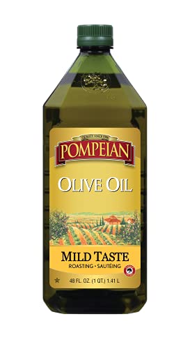 0070404002498 - POMPEIAN CLASSIC OLIVE OIL, MILD FLAVOR, PERFECT FOR ROASTING AND SAUTEING, NATURALLY GLUTEN FREE, NON-ALLERGENIC, NON-GMO, 48 FL. OZ., SINGLE BOTTLE
