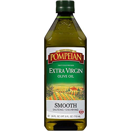 0070404002795 - POMPEIAN SMOOTH EXTRA VIRGIN OLIVE OIL, FIRST COLD PRESSED, MILD AND DELICATE FLAVOR, PERFECT FOR SAUTEING AND STIR-FRYING, NATURALLY GLUTEN FREE, NON-ALLERGENIC, NON-GMO, 24 FL OZ., SINGLE BOTTLE