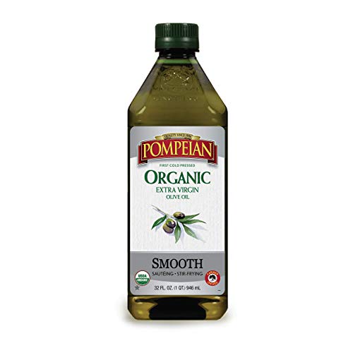 0070404008209 - POMPEIAN USDA ORGANIC SMOOTH EXTRA VIRGIN OLIVE OIL, FIRST COLD PRESSED, SMOOTH, DELICATE FLAVOR, PERFECT FOR SAUTÉING & STIR-FRYING, 32 FL. OZ.