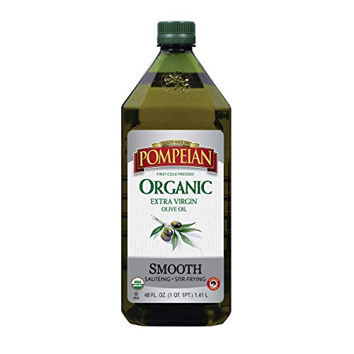 0070404008216 - POMPEIAN USDA ORGANIC SMOOTH EXTRA VIRGIN OLIVE OIL, FIRST COLD PRESSED, SMOOTH, DELICATE FLAVOR, PERFECT FOR SAUTÉING & STIR-FRYING, 48 FL. OZ.
