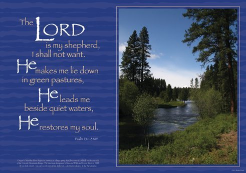 0704068018150 - BARKER CREEK BC-1815 THE LORD IS MY SHEPHERD - PSALM 23:1-3 - POSTER
