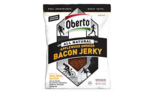0070411603725 - OBERTO ALL NATURAL, APPLEWOOD SMOKED, BACON JERKY, 2.5 OUNCE