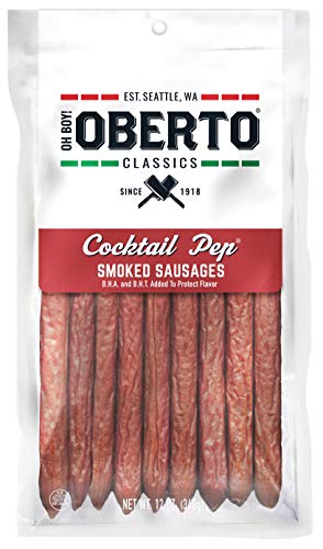 0070411611515 - OH BOY! OBERTO CLASSICS COCKTAIL PEP SMOKED SAUSAGES, 12 OUNCE