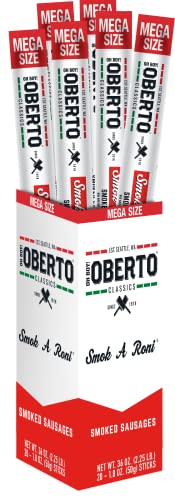 0070411613526 - OH BOY! OBERTO CLASSICS SMOK-A-RONI SMOKED SAUSAGES, MEGA SIZE, 1.8 OUNCE (PACK OF 20)