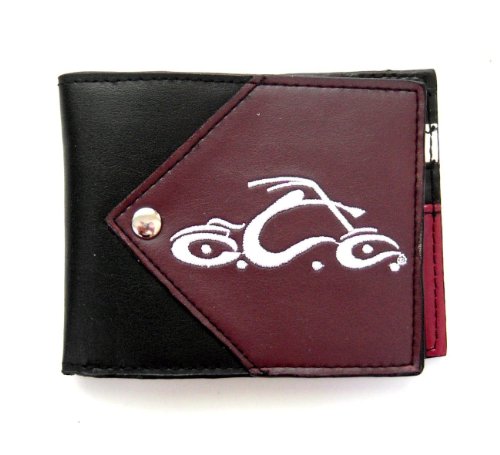 0704137539517 - ORANGE COUNTY CHOPPERS EMBROIDERED BIKE FAUX LEATHER BI-FOLD WALLET