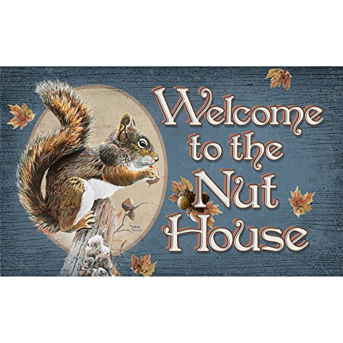 0704149475162 - COLORFUL GARDEN WELCOME TO THE NUT HOUSE DOOR MAT