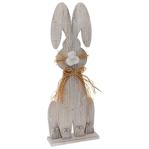 0704266068056 - BOSTON INTERNATIONAL EASTER WOODCUT TABLETOP DÉCOR, 26.25-INCHES, MORTIMER BUNNY