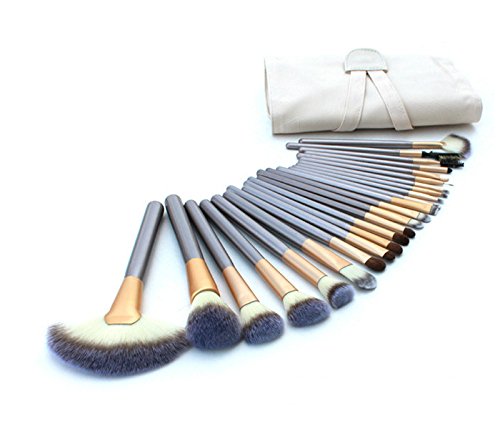 0704298214841 - BESTOPE 24PCS PROFESSIONAL MAKEUP BRUSHES SYNTHETIC KAKUBI COSMETIC MAC MAKEUP BRUSH SET WITH LEATHER TRAVERL POUCH BAG CASE