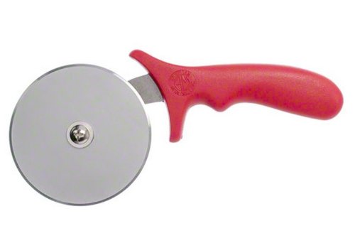 0704339924104 - AMERICAN METALCRAFT (PIZR2) 4 RED PLASTIC HANDLE PIZZA CUTTER