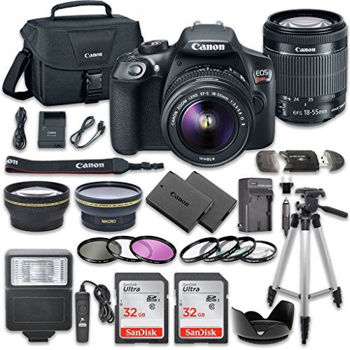 0704407746003 - CANON EOS REBEL T6 DSLR CAMERA BUNDLE WITH CANON EF-S 18-55MM F/3.5-5.6 IS II LENS + 2PC SANDISK 32GB MEMORY CARDS + ACCESSORY KIT
