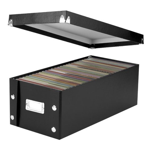 7044447824884 - IDEASTREAM SNAP-N-STORE DVD STORAGE BOX, HOLDS UP TO 26 DVDS, GLOSSY BLACK WITH CHROME ACCENTS (SNS01524)