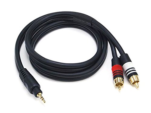 7044447830618 - MONOPRICE 105597 3-FEET PREMIUM STEREO MALE TO 2RCA MALE 22AWG CABLE - BLACK