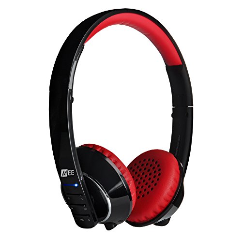 7044447843380 - MEE AUDIO RUNAWAY 4.0 BLUETOOTH STEREO WIRELESS + WIRED HEADPHONES WITH MICROPHONE (BLACK/RED)