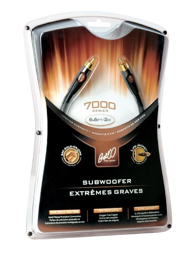 7044447860837 - BELLO SW7408 HIGH PERFORMANCE SUBWOOFER CABLE WITH 24K GOLD PLATED CONNECTOR ENDS, DUAL GAUGE TRANSMISSION (8 METERS, COPPER)