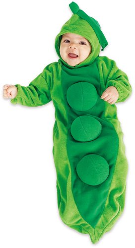 0704456208811 - RUBIE'S PEA IN A POD BABY BUNTING COSTUME: BABY'S SIZE BIRTH 9 MONTHS NEWBORN GREEN