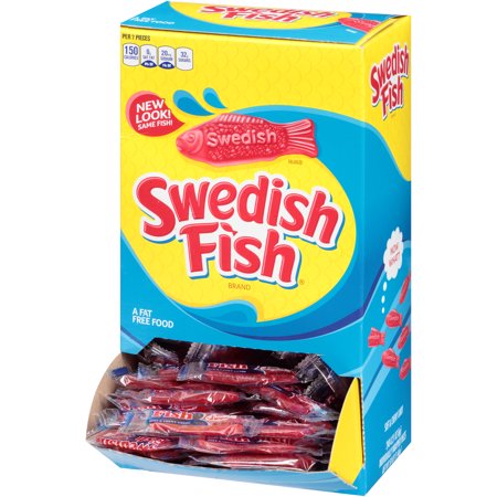 0070462041040 - SWEDISH FISH® GRAB-AND-GO CANDY SNACKS IN RECEPTION BOX, 240 PIECES/BOX