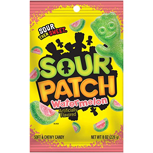 0070462061628 - SOUR PATCH KIDS CANDY (WATERMELON, 8-OUNCE BAG, PACK OF 12)