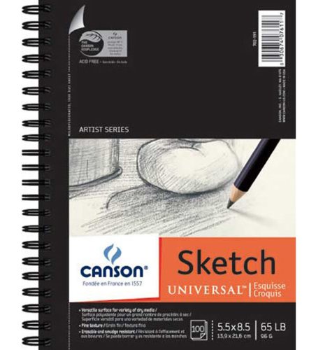 0704660930041 - CANSON UNIVERSAL SKETCH PAD 5.5X8.5 2 PACK