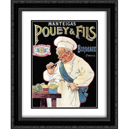 0704679163126 - COOKS: MANTEIGAS POUEY AND FILS 2X MATTED 20X24 BLACK ORNATE FRAMED ART PRINT BY OGE, EUGENE