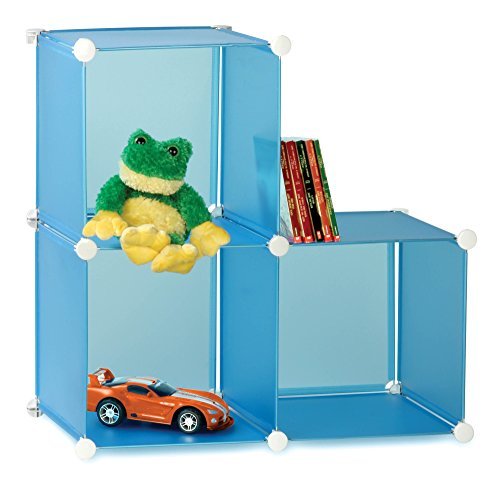 0704725759105 - STACKABLE 3 PACK MODULAR STORAGE BIN CONTAINER AND ORGANIZER FOR KIDS PET TOYS - CHILDREN HOME BOX UNITS SOLUTIONS