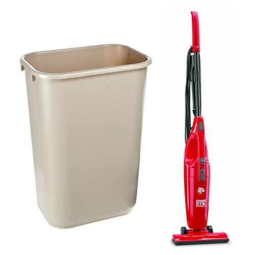 0704725761238 - COMBO OF RUBBERMAID 7 GALLON COMMERCIAL PLASTIC WASTEBASKET TRASH CAN DESKSIDE WASTE RECEPTACLES RECYCLING CONTAINER AND DIRT DEVIL SIMPLI-STIK LIGHTWEIGHT CORDED BAGLESS STICK VACUUM!