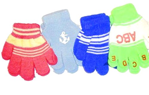 0704725959901 - FOUR PAIRS OF ONE SIZE MAGIC GLOVES FOR INFANTS AGES 1-3 YEARS