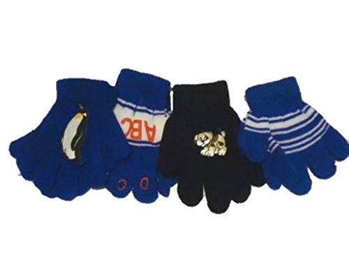 0704725960525 - SET OF FOUR PAIRS OF ONE SIZE MAGIC STRESS GLOVES FOR INFANTS