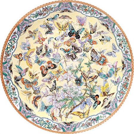0704812455033 - BITS AND PIECES - 1000 PIECE ROUND PUZZLE - NINETY NINE BUTTERFLIES, FLOWERS AND BUTTERFLIES - - 1000 PC JIGSAW