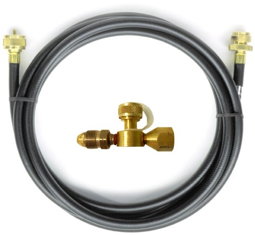 0704917000022 - TRIDENT MARINE G-415-72 HIGH PRESSURE L.P. GAS BBQ GRILL CONNECTION TEE AND 6' GRILL HOSE, FEMALE POL FITTING