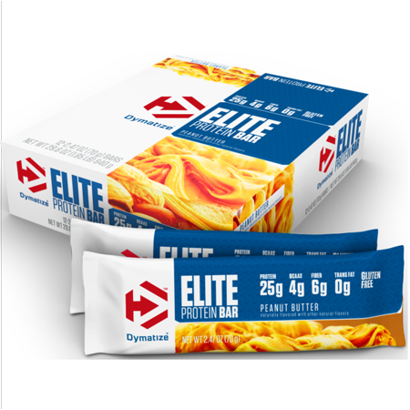 0705016311606 - DYMATIZE ELITE PROTEIN BAR, PEANUT BUTTER CHOCOLATE, 2.47 OUNCE (PACK OF 12)