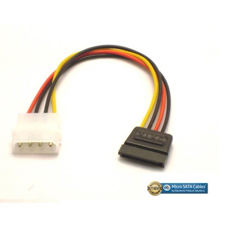 0705105133157 - MOLEX 4 PIN POWER TO 15 PIN SATA FEMALE ADAPTER CABLE - 6