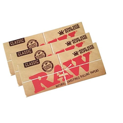 0705521229908 - RAW CLASSIC NATURAL UNREFINED KING SIZE SUPREME CREASELESS ROLLING PAPERS