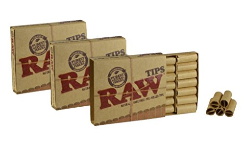 0705521229946 - RAW NATURAL UNREFINED PRE-ROLLED TIPS (3 PACK)