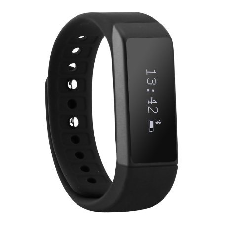 0705554836883 - SUDROID SMART WRISTBAND BRACELET BLUETOOTH 4.0 WITH SLEEP TRACKER HEALTH FITNESS FOR ANDROID IOS IPHONE SAMSUNG INTELLIGENT SPORTS WATCH STEP SLEEP TRACK CALLER ID DISPLAY BLACK(PRIME)