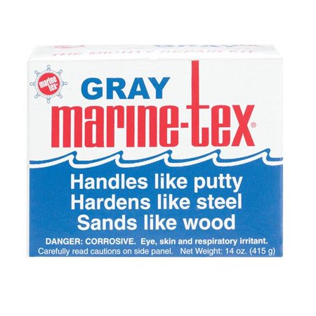 Marine-Tex Epoxy Putty Gray 12 Ounce (3/4 lb) Kit