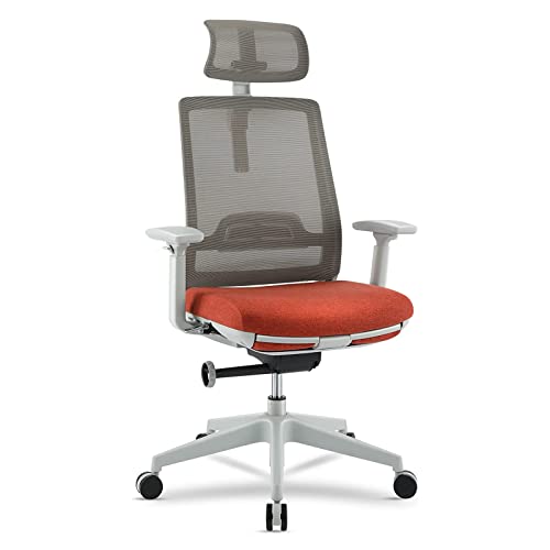 0705690493520 - ERGONOMIC OFFICE CHAIR – RECLINING OFFICE CHAIR WITH RETRACTABLE FOOTREST AND ADJUSTABLE ARMREST, HIGH BACK MESH DESK CHAIR WITH HEADREST AND LUMBAR SUPPORT, TILT FUNCTION, FOR OFFICE, STUDY, GAMING