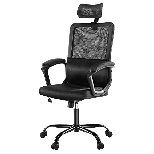 0705690864405 - OFFICE CHAIR - HIGH BACK MESH CHAIR WITH LUMBAR SUPPORT, HEIGHT ADJUSTABLE DESK CHAIR, 360 DEGREE SWIVEL COMPUTER CHAIR, HOME OFFICE CHAIR WITH ARMRESTS FOR ADULTS